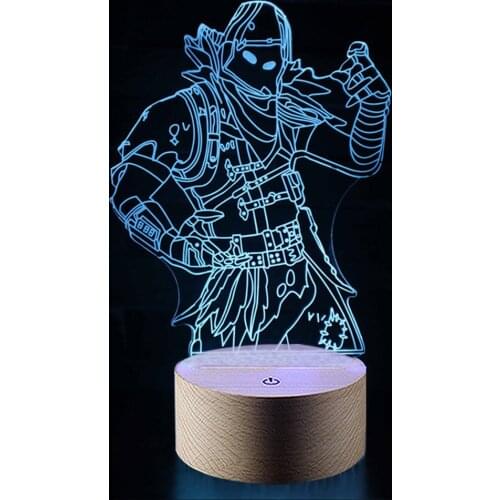 Birthday Gift Beech base 3D night light 7 color touch 16 color remote control
