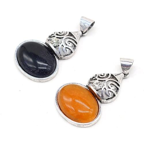 Natural shell pendant alloy pear-shaped mixed color exquisite charm pendant for jewelry making DIY necklace bracelet accessories