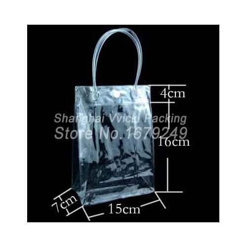 Size 20*15*7cm pvc gift packing gift bag. Shampoo packing hand bag,plastic bags 100piece\lot