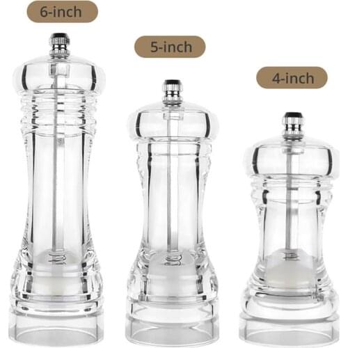 Manual Pepper Grinder Creative Portable Pepper Grinder Multifunctional Clear Manual Salt Grinder Pepper Mill For Kitchen