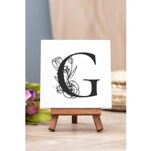 Modern Letter G Flowering Stone Table Decor trinket baratija حلية орнаментальный