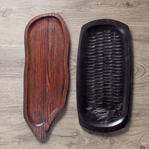 Japanese Tortoise Shell Old Paint Tray Bamboo Carved Vintage Tea Tray Customized Hotel Square Plate