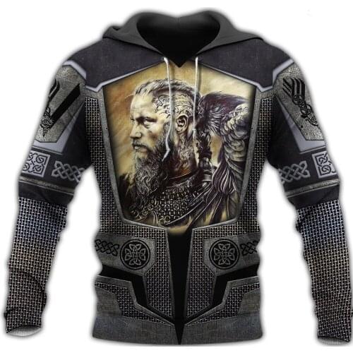 Mens Fashion Viking God Hoodies 3D Printed Tattoo Hoodie Harajuku Autumn Streetwear Unisex Casual Tracksuit dw0116