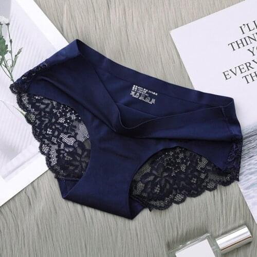 Fashion Cotton Lace Underwear Women Panties Sexy Briefs Seamless Lingerie XXL Large Plus Size Girls Bikini Traceless