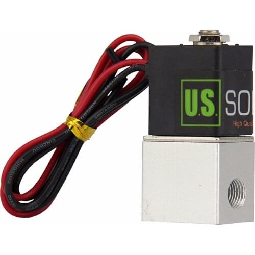U.S.Solid 1/8" 2 way 2 position 12 V DC Pneumatic Electric Solenoid Valve NPT Normally Closed Aluminum Alloy