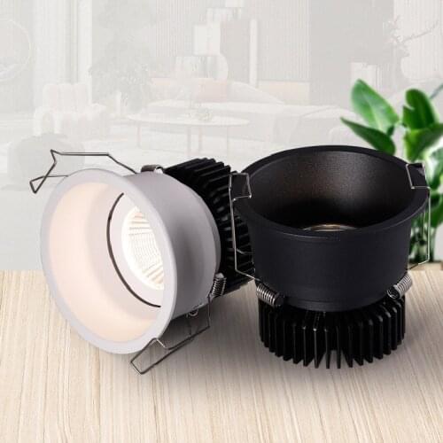 Narrow border Embedded Anti-glare Led COB Ceiling Recessed Downlight 9W12W15W18W LED Spotlight Ceiling lamp Hotel Villa Lighting