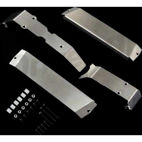 E-revo Stainless Steel Chassis Armor Front & Rear Axle Protector Plate for 1/10 RC Monster Truck Traxxas E-REVO 2.0 2018 Bigfoot