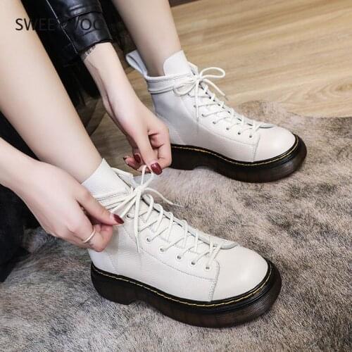 2021 womens shoes high heels fashion casual white platform boots womens boots goth punk ankle boots womens combat boots