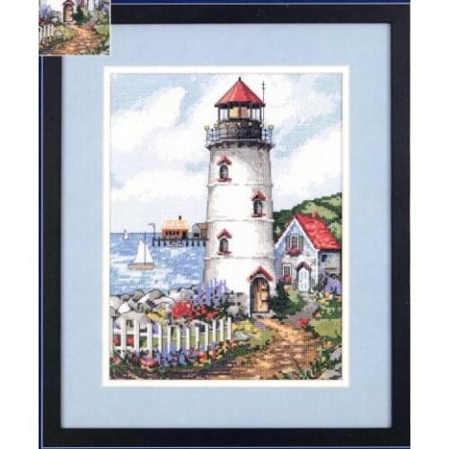 Gold Collection Lovely Counted Cross Stitch Kit Lighthouse Pointe Light House Beacon Pharos dim 7882 07882