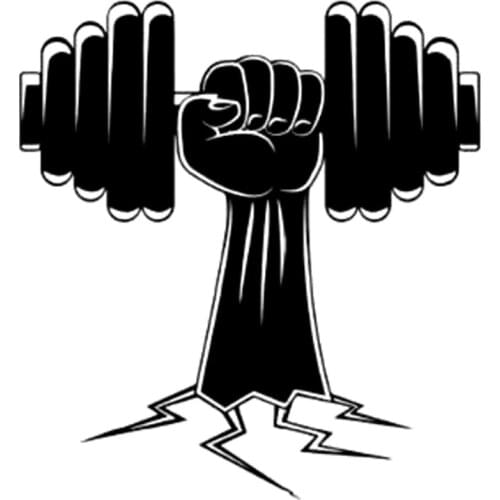 15.7cm*17cm Fitness Creative Car-Styling Stickers Decals Vinyl Black/Silver S3-5386