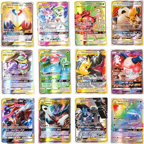 Promotion price 2019 New Arrial GX EX MEGA TAG TEAM Shining Pokemon Cards Game Battle Trading Cards Game Children Toy