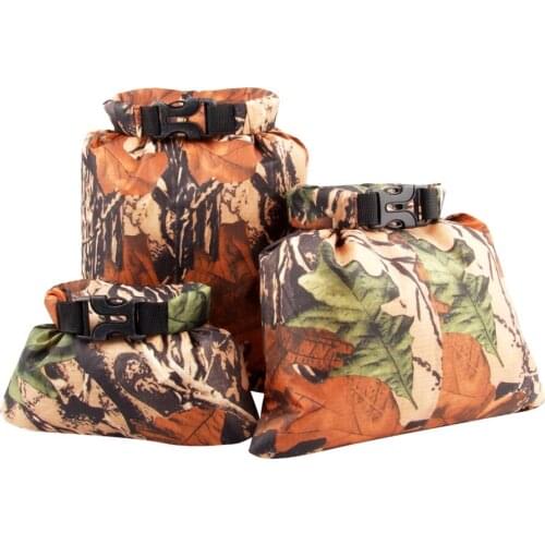 3pc CAMO SUPER LIGHT EASY DRY SACK -STOP WATERPROOF BAG CANOE KAYAK S M L