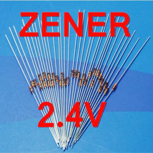 500 pcs/lot )2.4V 1/2W Zener Diode, 0.5 Watt, DO-35 Package