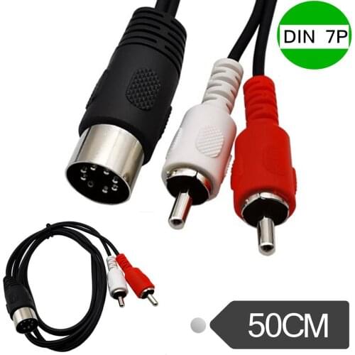 7 Pin DIN Male Public to 2 RCA Lotus Male Female Plug Old-Fashioned B&O TV Equipment Adapter Cable 50cm 150cm 5ft 1.5m