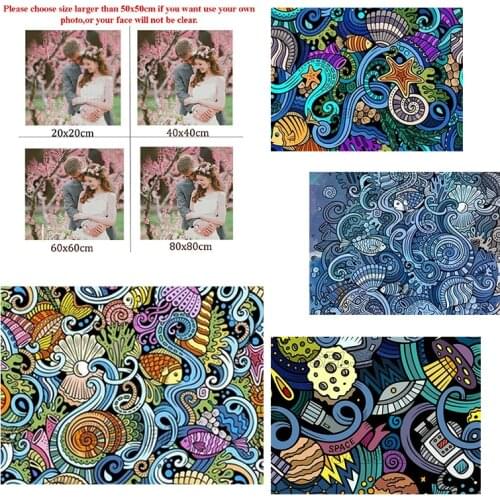 5D Diamond Painting New Product Diy Full Diamond Strange Underwater World Home Decoration Cross Stitch Kit Can Be Customized