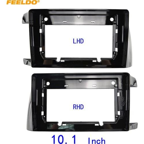 FEELDO Car 2Din Audio Face Plate Fascia Frame For Toyota Wish (LHD/RHD)10.1" Big Screen Radio Stereo Panel Dash Mount Refitting