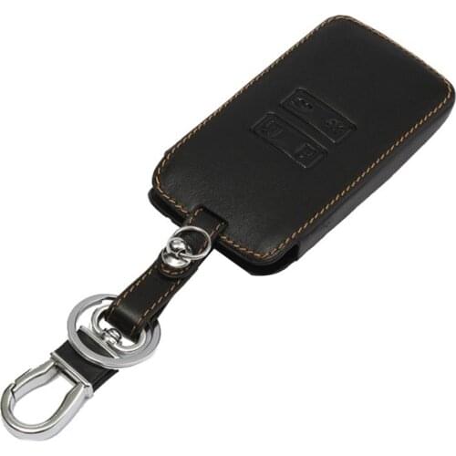 Genuine Leather Car Key Cover Case Remote Control Bag Holder for Renault Kadjar