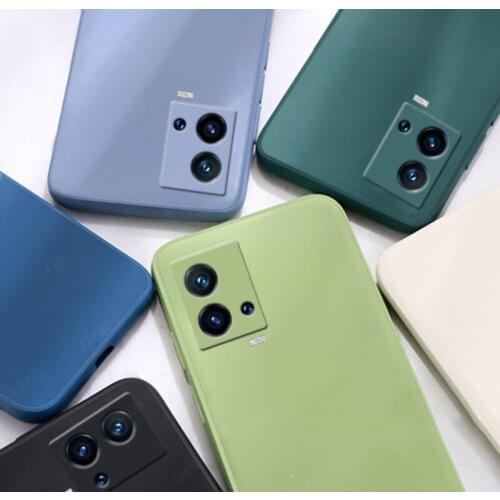 For Cover Vivo iQOO 8 Case For iQOO 8 Capas Armor Liquid Silicone Shockproof Full Back TPU Soft Cover For Vivo iQOO 8 Pro Fundas
