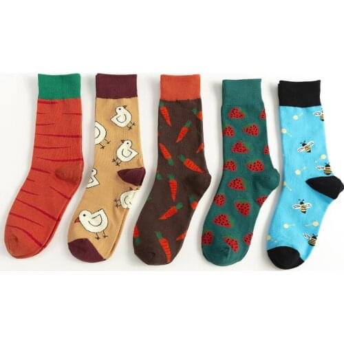 David angie Dot Stripe Socks Women Boy Fruit Warm Cotton Autumn Winter Colorful Free Size Strip Sock Christmas Gift,1Yc8705