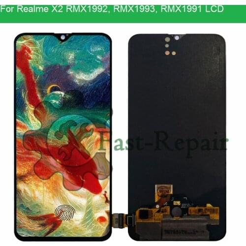 Original Super AMOLED For OPPO Realme X2 RMX1991 lcd for realme XT RMX1921 LCD Display Screen +Touch Panel Digitizer Assembly
