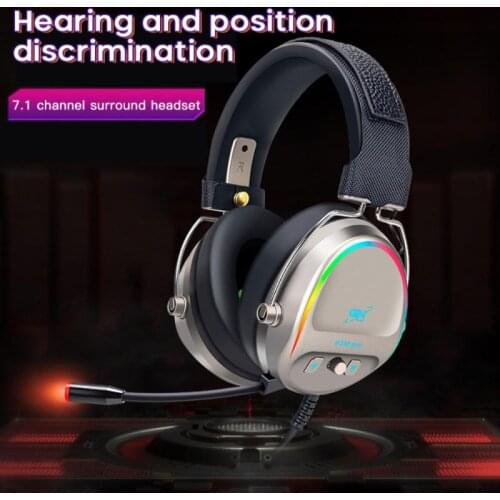 New GH288 Gaming Headsets Gamer USB7.1 Surround Sound Stereo RGB Light Game Wired Headphones Gaming Headset Wired Headset 2021