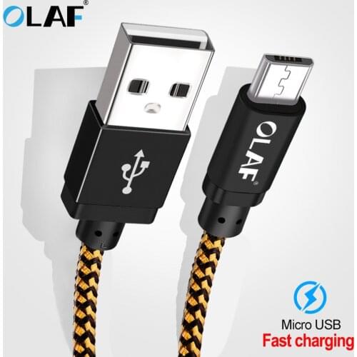 Olaf Micro USB Cable 2A Fast Charge USB Data Cable for Samsung Xiaomi LG Tablet Android Mobile Phone Microusb Charging Cord