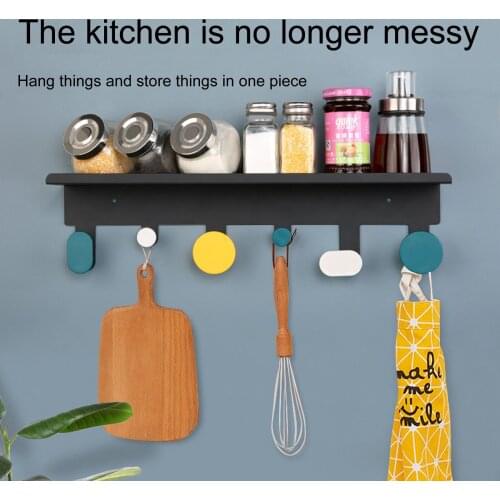 Hook Rack Household Wall-Mounted Coat Hanger Towel Holder Steel Storage Rack for Towel Bags Clothing