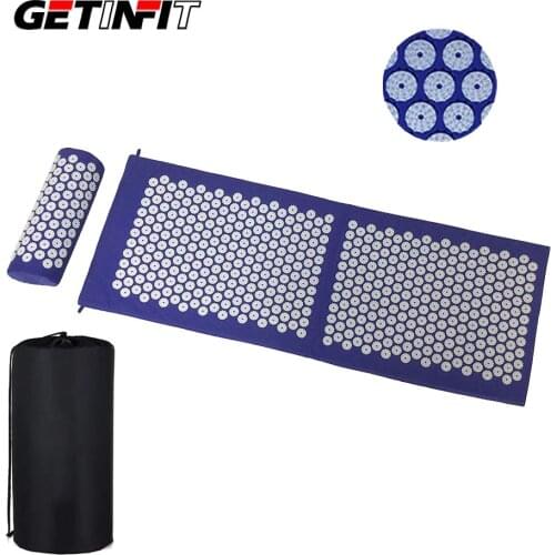 Getinfit 68*42cm Massager Cushion Massage Mat Acupressure Relieve Back Body Pain Spike Mat Acupuncture Yoga Mat/Pillow