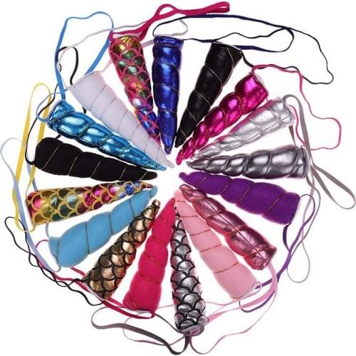 Fashion Unicorn Horns Headband Cute Girls Costume Hair Band Headdress Colorful Children Hair Accessories Birthday Party 2018