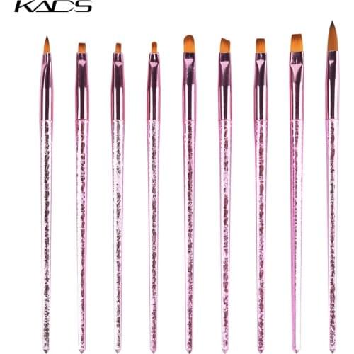 9 pcs/set Nail Art Brush Set UV Gel Polish Painting Drawing Brushes Acrylic UV Gel Extension Builder Brush Set Manicure Tools