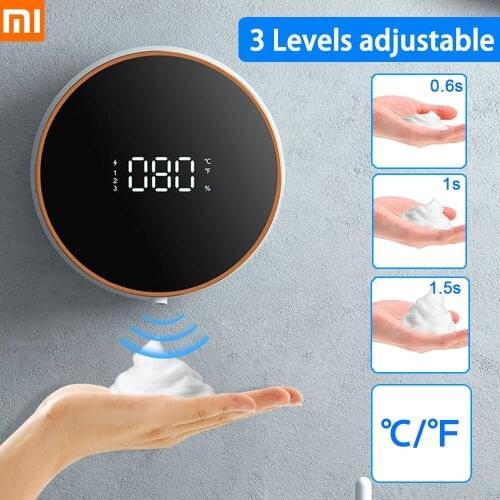 Xiaomi Youpin Wall-Mounted Automatic Soap Dispenser Rechargeable Temperature Display Infrared Sensor Soap Dispenser