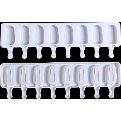 New 8 Hole Silicone Ice Cream Mould Popsicle Barrel Diy Mold Dessert Ice Cream Mold Baking Tools 1pc