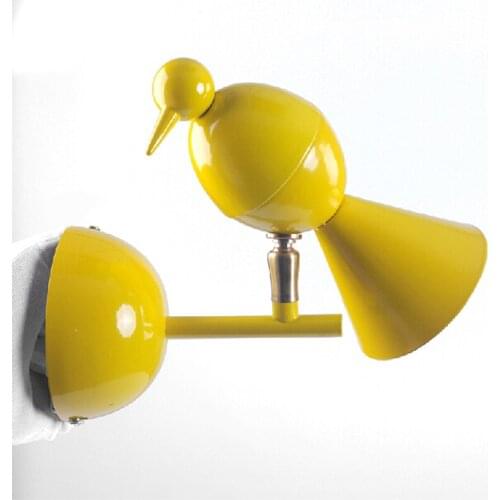 NEW Creative colorful birds bedside led wall lamp study reading book light picture painting lights bathroom makeup mirror lamp