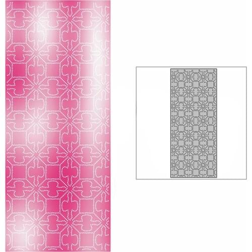 New Slim Spotted Pretty Window Background Plate Craft Embossing Mold 2021 Metal Cutting Dies for Scrapbooking Album Card Making