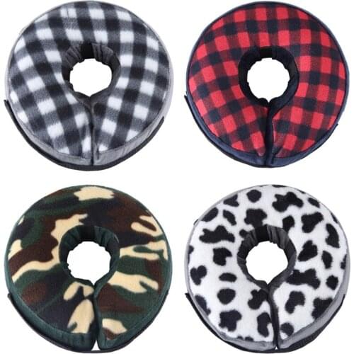 Pet Dog Collars Inflatable Recovery Wound Healing Anti-bite Neck Elizabethan Collar Protective Circle For Small Medium Large Dog