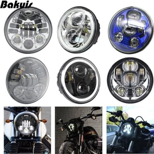 2019 Brightest 40w 45w 80w 5-3/4" 5.75" Led Motor Halo Headlight With White DRL Amber Turn lamp For Harley Dadvison Motor