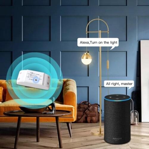 WiFi DIY Smart Light Switch Module 10A 90-250V Universal Breaker Timer Voice Remote Control Works With HomeKit Alexa Google Home