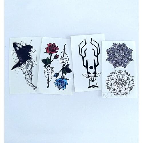 Waterproof Temporary Tattoo Sticker star totem planet moon crown cartoon leon tatto flash tatoo fake tattoos for women men kid
