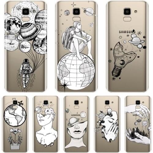 Back Cover For Samsung Galaxy J3 J5 J7 2015 2016 2017 Space Silicone Phone Case For Samsung J4 J6 J8 Plus 2018 J2 J5 J7 Prime