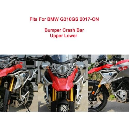For BMW 2017 2018 G310GS Motorcycle Upper and Lower Engine Bumper Guard Crash Bars ExtensionsFrame Oil Tank Protector