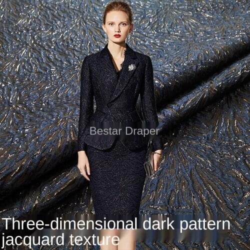 European style dark pattern firework embossed jacquard suit fabric dress suit garment fabric high-end big-brand brocade