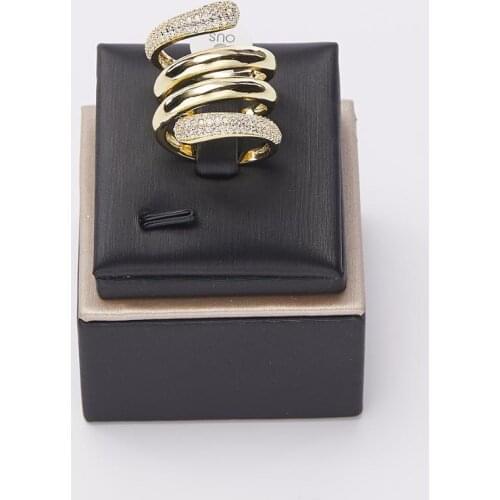 Finger Rings Women Round Crystal Caesar Ring Gold Color Ethnic Wedding Jewelry Ring