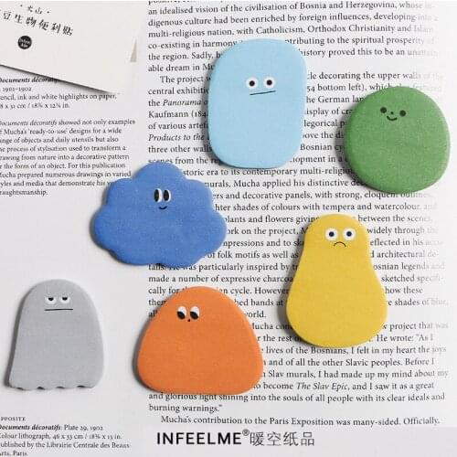 1 Pcs Memo Sheets Sugar Bean Biological Sticky Notes Memo Pad Kawaii Stationery Material Planner Stickers Note Paper 30 Sheets