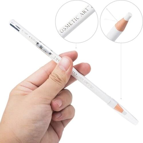 12pcs Microblading Eyebrow Pen Waterproof Permanent Makeup Eye brow White Tattoo Pen Pencil Positioning Lip Eyebrow Marker Liner