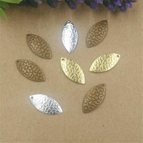 20pcs 13x19mm Vintage Leaf Charms Leaves Jewelry Findings for DIY Necklace Bracelet Making Craft