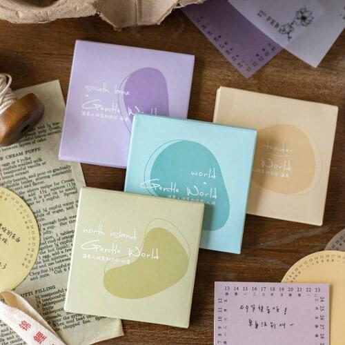 24 Pcs Retro Literature Art Memo Pads Kawaii Diary Collage Card Monthly Calendar Material Paper DIY Journal Scrapbook Stationery