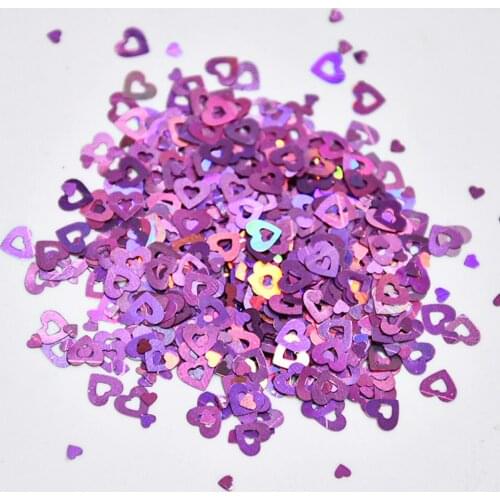 50g/bag Hollow Out Heart Flakes 3D DIY Laser Sequins/ Heart Shaped Glitter Flakes For Nail Design Handmade Crafts Confetti FD#86