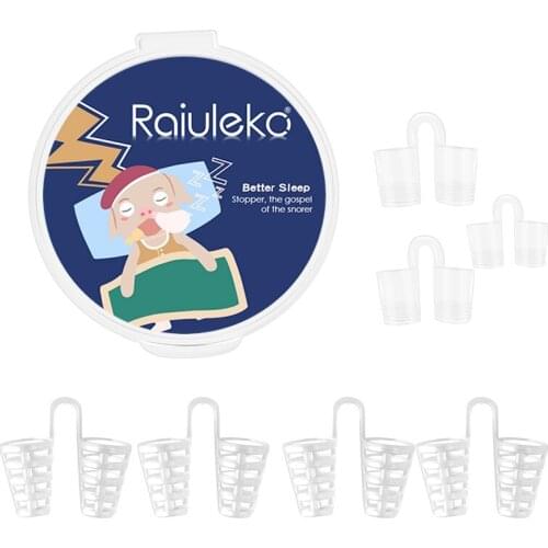 7PCS /set Mini Anti Snoring Snore Stopper Device Silicone Nose Clip Sleep Noise Guard Sleeping Nose Vents Snore Nasal Dilators