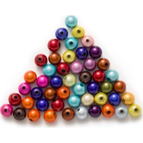 Random Mixed Miracle Acrylic Round Shaped Spacer Beads Women Children DIY Bracelet Necklace Findings Jewelry Making 4-16mm