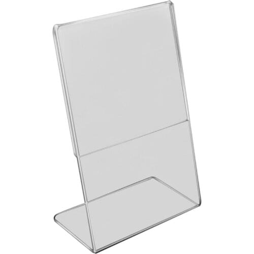 Acrylic Clear Card Holder Stand A4,Sign Label Frame, Desk Card Holders,3mm Business Card Display Holder (1 PCS)